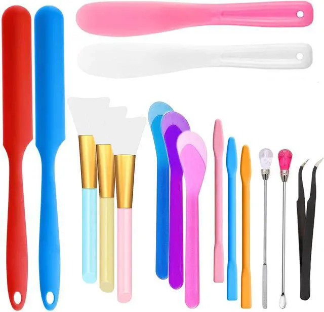 Main image of Silicone Stir Sticks Kit 16Pcs, Silicone Epoxy Brush, Silicone Stirring Tool, Mixing Spoon, Silicone Scraper DIY Crafts Tool for Resin Epoxy Liquid Paint