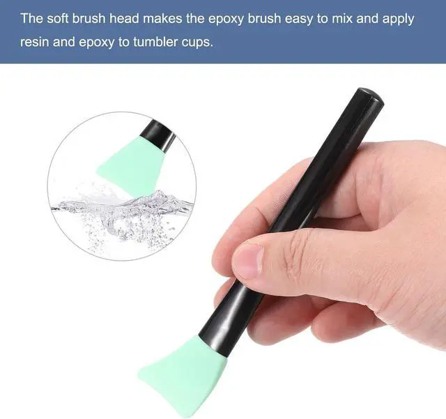 Alt view image 5 of 7 - Silicone Epoxy Brushes Blue Applicator DIY Brush for Making Epoxy Tumbler, Pack of 6