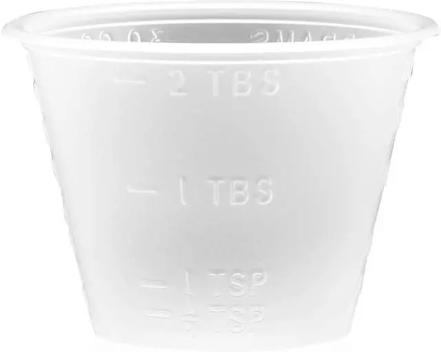 Alt view image 7 of 7 - Plastic Medicine Cups 1 oz / 30 mL Graduated (300 Pack) Disposable Measuring Cups with oz, mL, cc & Tbsp Markings for Medication, Epoxy, Oils & Paint