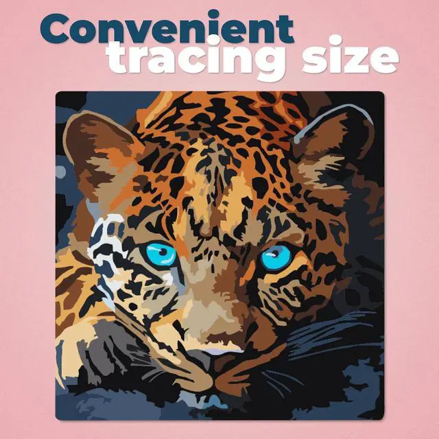 Alt view image 7 of 7 - 6 Pack Paint by Numbers Kit for Adults Featuring Majestic Wild Cats Designs Paint by Numbers for Adults Beginners DIY Adult Paint by Number Kit 7.87 x 7.87 inch