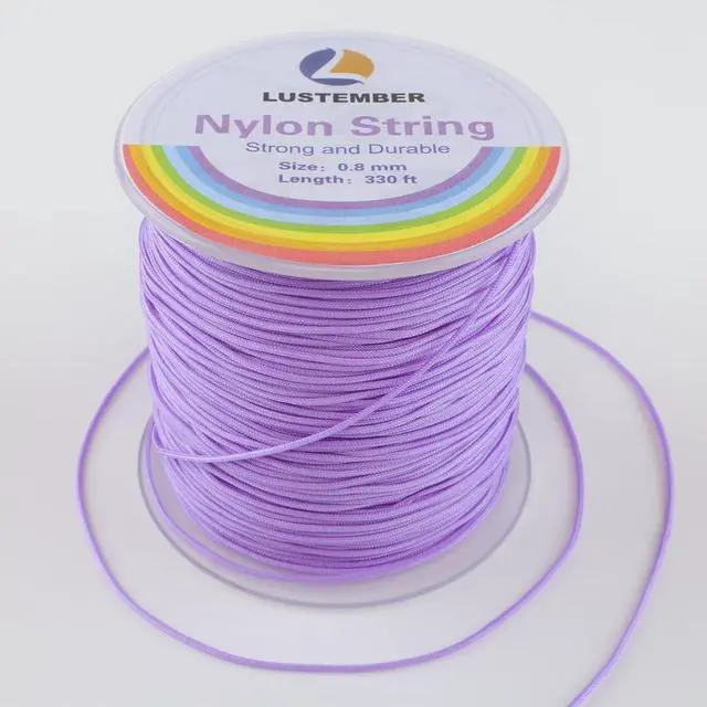 Main image of 0.8mm Nylon String, Strong Bracelet String, Durable Nylon Cord for Jewelry Making, Bracelets, Beading, Necklaces, Rattail Braiding, Kumihimo, Wind Chimes, Blinds and Handicrafts