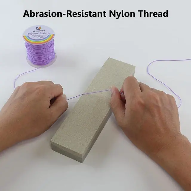 Alt view image 5 of 6 - 0.8mm Nylon String, Strong Bracelet String, Durable Nylon Cord for Jewelry Making, Bracelets, Beading, Necklaces, Rattail Braiding, Kumihimo, Wind Chimes, Blinds and Handicrafts