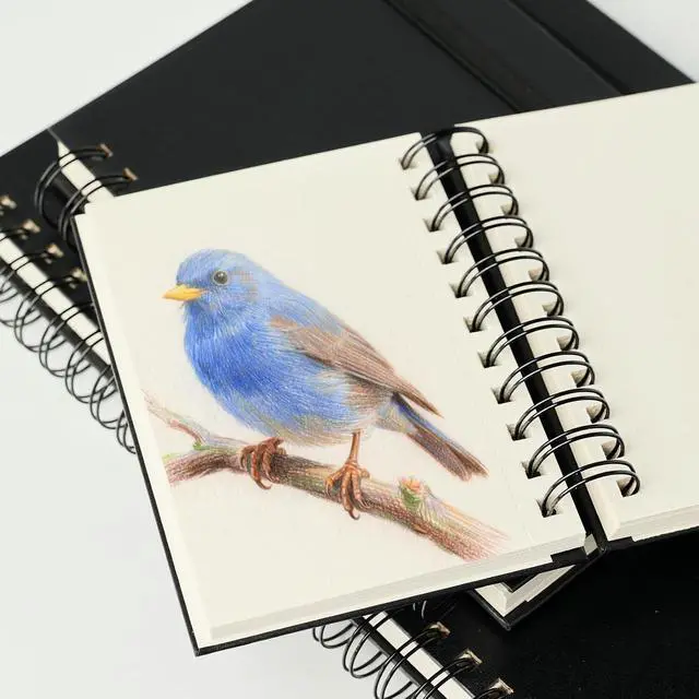 Alt view image 2 of 6 - Sketch Book Hardcover Drawing Pad 300GSM Acid-Free Paper Spiral Bound Sketchbook 50 Sheets/100 Pages Art Supplies (Spiral Binding, 4x5.9in)
