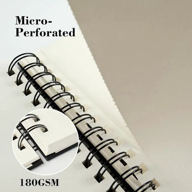 Alt view image 4 of 6 - Sketch Book Hardcover Drawing Pad 300GSM Acid-Free Paper Spiral Bound Sketchbook 50 Sheets/100 Pages Art Supplies (Spiral Binding, 4x5.9in)