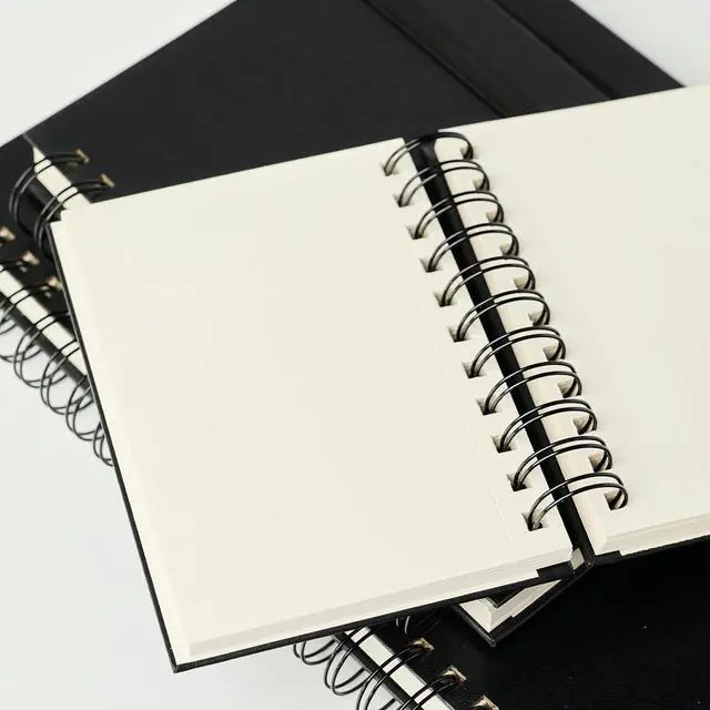 Alt view image 6 of 6 - Sketch Book Hardcover Drawing Pad 300GSM Acid-Free Paper Spiral Bound Sketchbook 50 Sheets/100 Pages Art Supplies (Spiral Binding, 4x5.9in)
