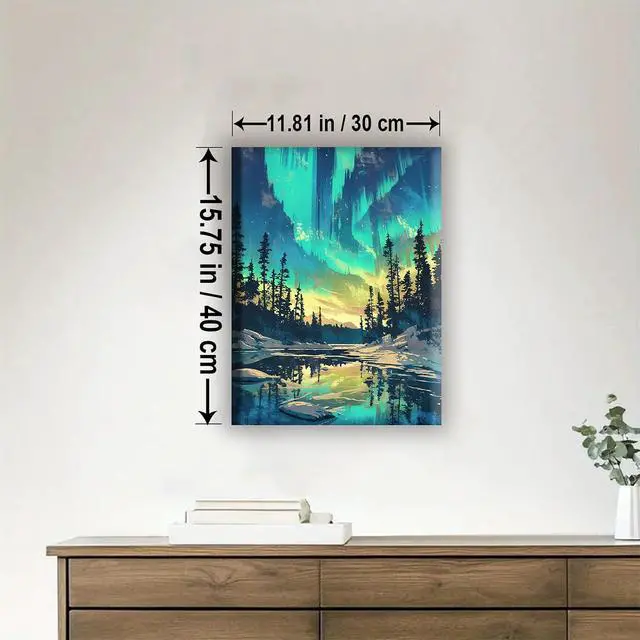 Alt view image 2 of 5 - Voyageurs Minnesota National Park Framed Canvas DIY Paint by Numbers Kit Bar Cafe Cave Home Room Wall Bathroom Porch Patio Decor Gift, 16 x 12 Inch