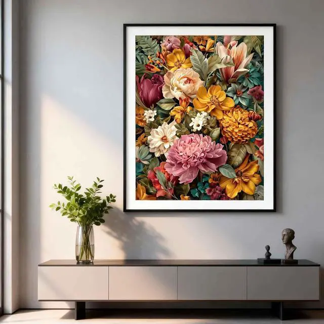 Alt view image 3 of 7 - Paint by Numbers Kit for Adults - DIY Floral Symphony Paint by Numbers on Unframed 16x20 Canvas, Oil Painting by Number Kit for Home Wall Decor, Stress Relief with Complete Acrylic Paint Set