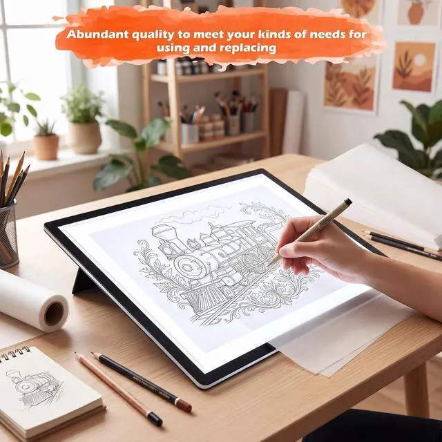 Alt view image 6 of 6 - Tracing Paper 120 Sheets, 9 x 12 Inch Tracing Paper for Drawing | Transparent Vellum Papers, for Printer, Pencil Sketching Drawing, DIY Crafts, Wax Printing, Calligraphy