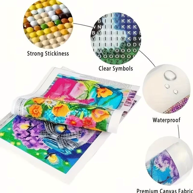 Alt view image 5 of 7 - 5D Diamond Art Kits for Adults Shell, Full Drill DIY Rhinestone Embroidery Set Paint with Diamonds Art Shell on The Beach by Number Kits Cross Stitch Home Wall Craft Decoration 12x16 Inch
