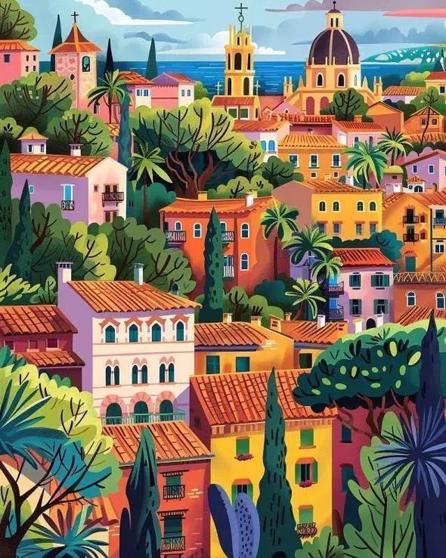 Main image of Paint by Numbers Kit for Adults Beginner, Europe Landscape Easy Adult Paint by Number Kits on Canvas, DIY Acrylic Watercolor Oil Paint by Number for Adults Teens for Home Decor 16x20 Inch