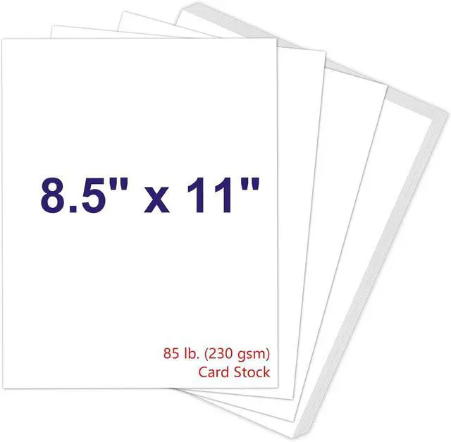 Main image of White Cardstock 8.5 x 11, 230gsm Cover Cardstock Paper, 85 Lb Heavy Card Stock for Printer, Card Stock Paper for Invitations, Scrapbooking, Crafts, Diy Cards, Decoration, Drawing (30 Sheets)