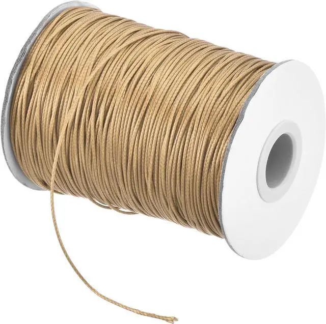 Main image of Waxed Cord 0.8mm Waxed Polyester Cord 175 Yard Wax String for Bracelet Making,Necklaces, Beading,Jewelry Making and DIY Crafts(Khaki)