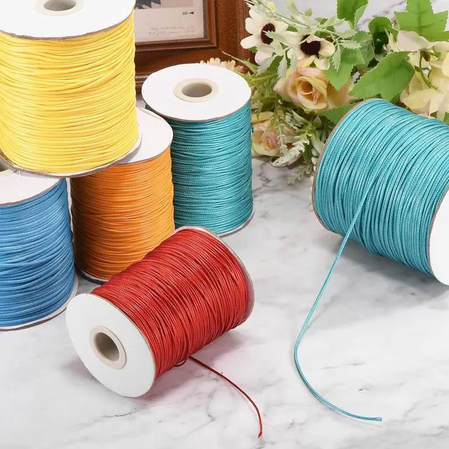 Alt view image 4 of 7 - Waxed Cord 0.8mm Waxed Polyester Cord 175 Yard Wax String for Bracelet Making,Necklaces, Beading,Jewelry Making and DIY Crafts(Khaki)