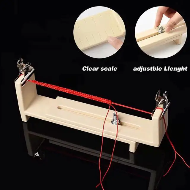 Alt view image 3 of 6 - Jig Bracelet Maker, Adjustable Wood Bracelet Jig DIY Hand Knitting Jig with 2 Clamp Bracelet Braiding Tool, U Shape Clear Scale Maker Rack