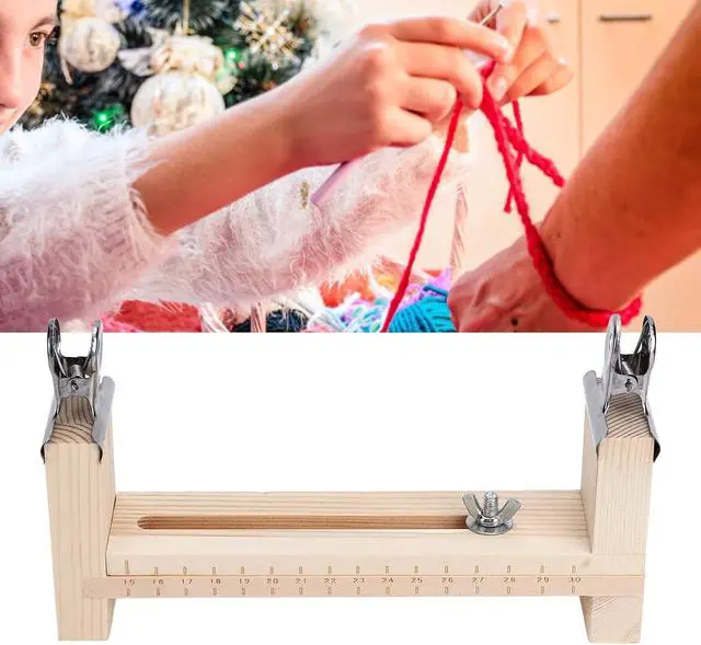 Alt view image 6 of 6 - Jig Bracelet Maker, Adjustable Wood Bracelet Jig DIY Hand Knitting Jig with 2 Clamp Bracelet Braiding Tool, U Shape Clear Scale Maker Rack