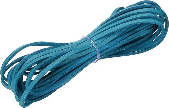 Main image of Leather String, 3 mm x 5.5 Yard Flat Faux Suede Leather Cord Thread Velvet String for Jewelry Making Bracelet Necklace DIY Crafts Dream Catcher, Blue