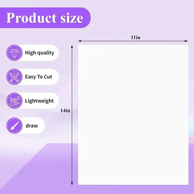 Alt view image 2 of 7 - 18Pack Poster Board, 11in x 14in White Poster Boards, Posterboard, Poster Board Paper for Crafts, DIY, Drawing