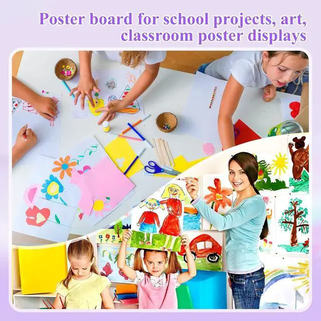 Alt view image 7 of 7 - 18Pack Poster Board, 11in x 14in White Poster Boards, Posterboard, Poster Board Paper for Crafts, DIY, Drawing