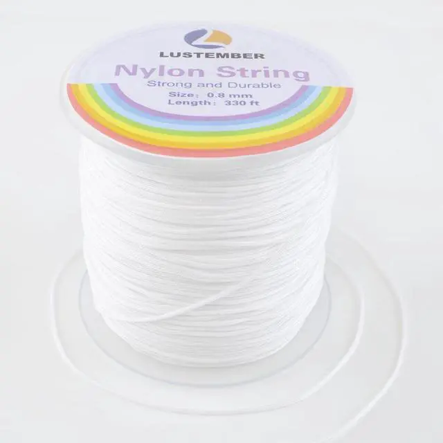 Main image of 0.8mm Nylon String, Strong Bracelet String, Durable Nylon Cord for Jewelry Making, Bracelets, Beading, Necklaces, Rattail Braiding, Kumihimo, Wind Chimes, Blinds and Handicrafts