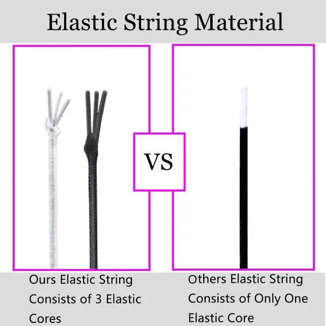 Alt view image 3 of 7 - Elastic String for Bracelets, 2 Rolls 1 mm Sturdy Stretchy Elastic Cord for Jewelry Making, Necklaces, Beading