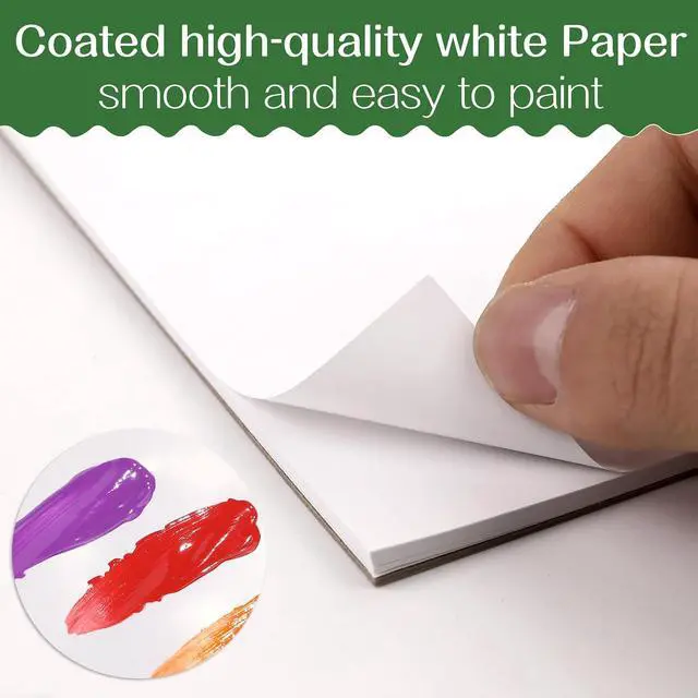 Alt view image 3 of 6 - 36 Sheets Finger Paint Paper 11 x 14 inches | Fingerpaint Paper Art Supplies, Art Painting Pad Set for Finger Painting, Drawing for Children Age 13+ and Adult