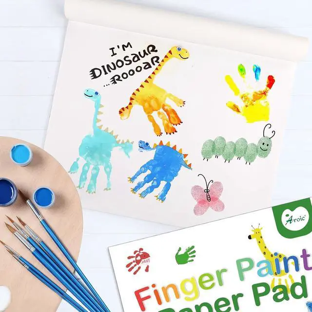 Alt view image 6 of 6 - 36 Sheets Finger Paint Paper 11 x 14 inches | Fingerpaint Paper Art Supplies, Art Painting Pad Set for Finger Painting, Drawing for Children Age 13+ and Adult