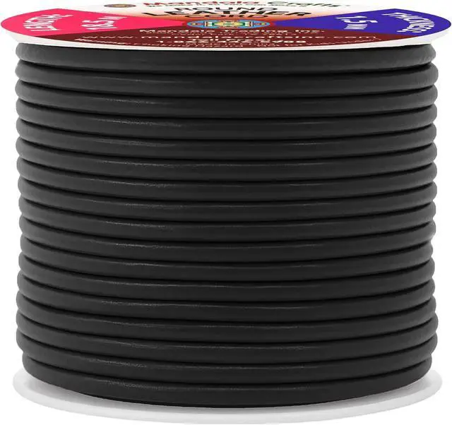 Alt view image 2 of 7 - 1.5mm Round Genuine Black Leather Cord for Jewelry Making | 20 YDs, Durable, Real Cowhide String, Rope for Bracelets, Necklaces, Beading, Braiding, Kumihimo, Lanyards, DIY Crafts