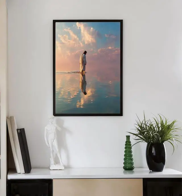 Alt view image 4 of 7 - Paint by Numbers Kit for Adults, Jesus in the Sea Canvas Adult Paint by Number Kits, Acrylic Paint by Number Canvas for Adult Beginners, Home Wall Art Decor, 16X20 inch