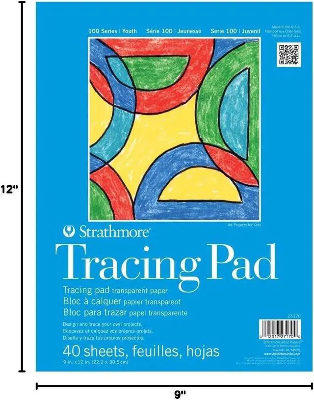Alt view image 2 of 2 - 27-170 100 Series Youth Tracing Pad, 9"x12" Tape Bound, White, 40 Sheets