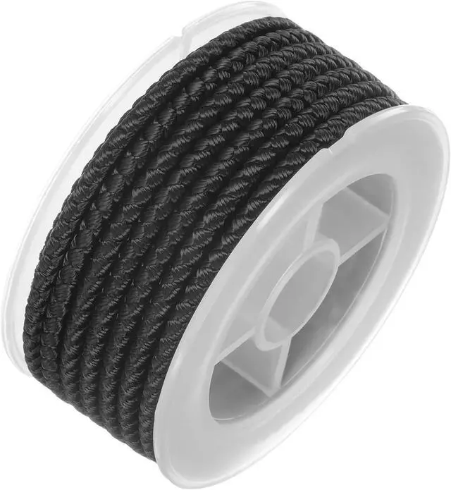 Alt view image 3 of 7 - Nylon Thread Twine Beading Cord 4mm Extra-Strong Braided Nylon Crafting String for Bracelets Jewelry Making DIY Crafts 3.2M/10.5 Feet, Black