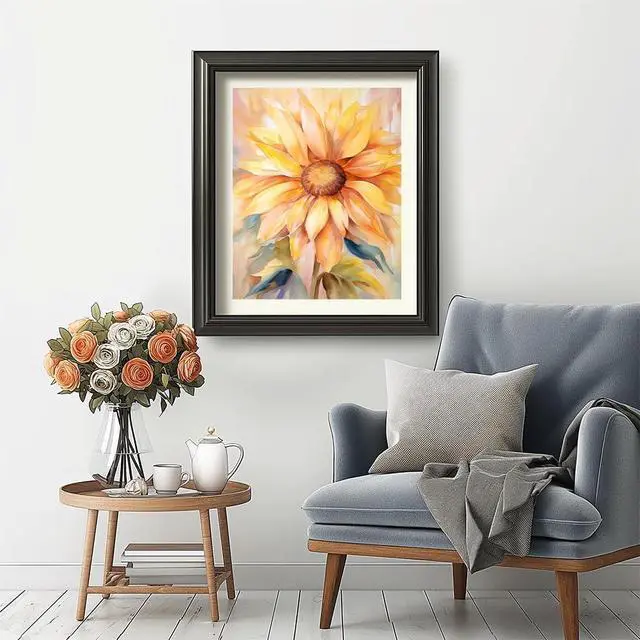 Alt view image 3 of 7 - Paint by Numbers Kit for Adults - Sunflower DIY Adult Paint by Number Kits Flowers Acrylic Canvas Painting for Adults Beginners Kids Art Crafts Without Frame, 16x20 Inch