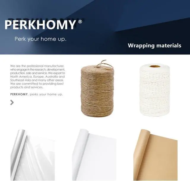 Alt view image 3 of 7 - PerkHomy Brown Kraft Paper Roll 17.5" x 1,200" (100') for Gift Wrapping Bulletin Board Craft Art Bouquet Flower Packing Valentines Easel Moving Shipping Floor Poster Covering Table 70GSM 50LB