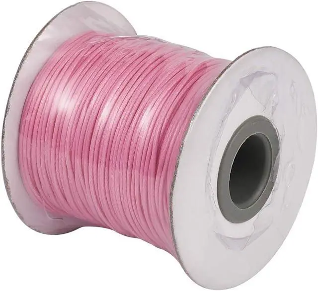 Alt view image 6 of 6 - 85 Yards 1mm EnvironmentalKorean Waxed Polyester Cord Hot Pink Beading String Threads Knotting Braiding Round Cord Ropes for DIY Craft Bracelet Macrame Necklace Jewelry Making