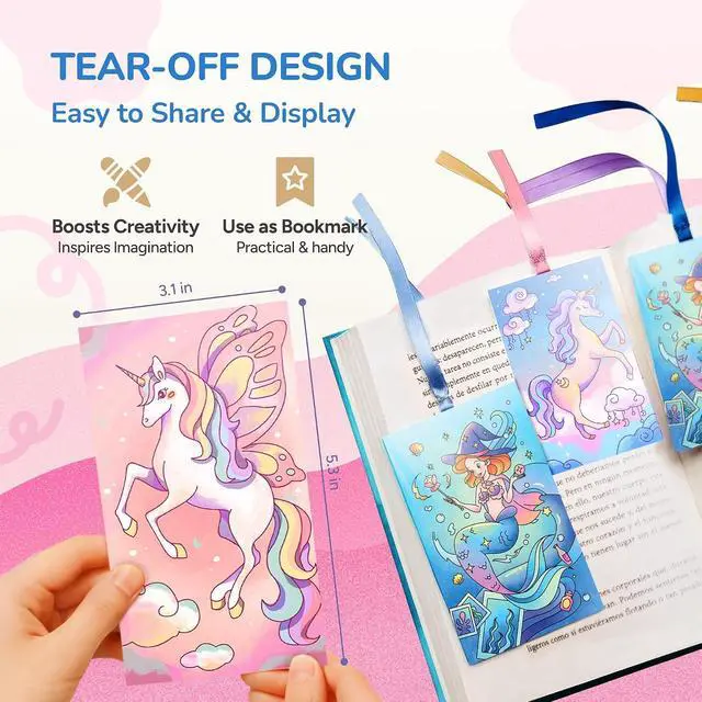 Alt view image 7 of 7 - 2 Pack Pocket Paint with Water Coloring Books for Kids | Kids Travel Toys, Road Trip Airplane Activity Painting Set, No Mess Art & Craft, Birthday Gifts for Girls & Boys Ages 3-8