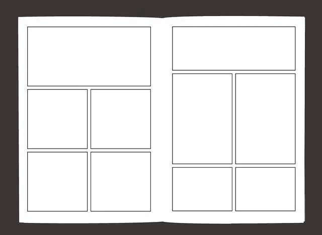 Alt view image 3 of 6 - Blank Comic Book: Variety of Templates, 2-9 panel layouts, draw your own Comics