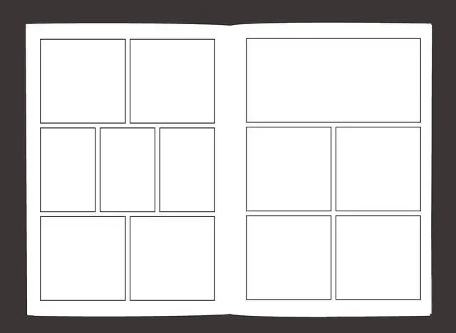 Alt view image 6 of 6 - Blank Comic Book: Variety of Templates, 2-9 panel layouts, draw your own Comics