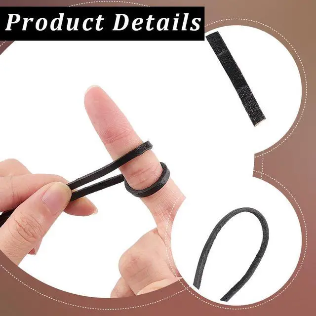 Alt view image 6 of 7 - 10 Yards 3mm Flat Cowhide Leather DIY Cord Rope Genuine Leather Strap Braiding Strip Thread String Lace Cording for Necklace Bracelets Jewelry Making Crafting Wraps Beading(Black)