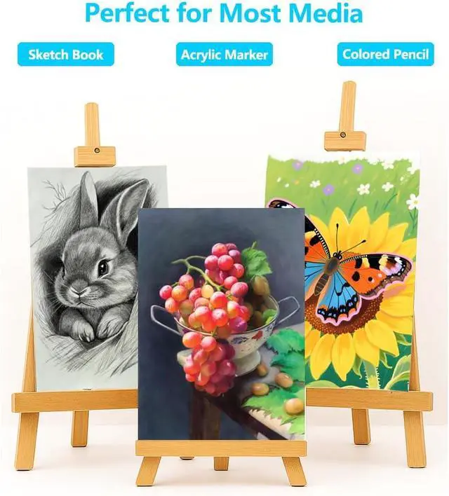 Alt view image 4 of 7 - Canvas Painting Acrylic Sketch Book - 9x12 Inch, 20 Sheets (115lb/187g) | Mixed Media Sketchbook, Art Supplies for Adults & Kids Canvases Painting pad for Acrylic, Oil, Marker, Drawing, Sketching