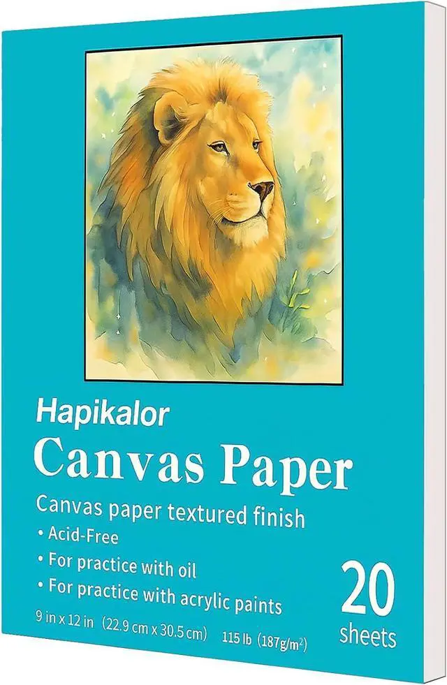 Main image of Canvas Painting Acrylic Sketch Book - 9x12 Inch, 20 Sheets (115lb/187g) | Mixed Media Sketchbook, Art Supplies for Adults & Kids Canvases Painting pad for Acrylic, Oil, Marker, Drawing, Sketching