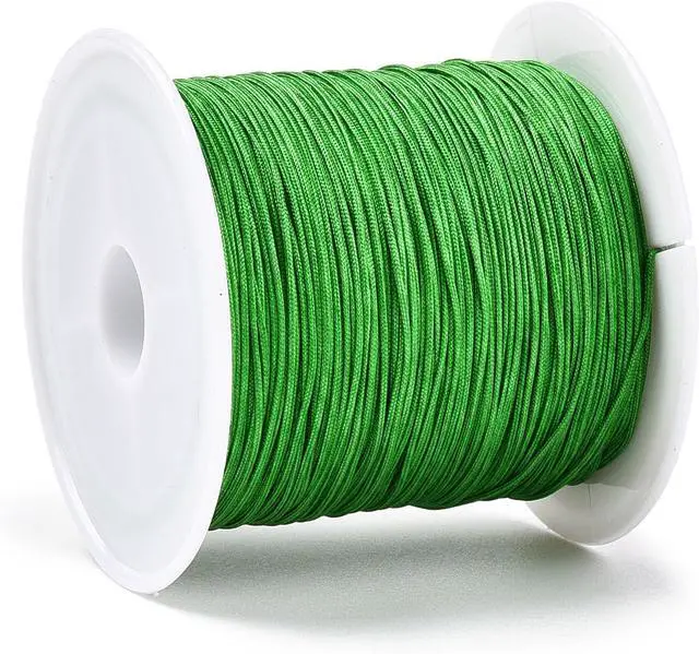 Alt view image 2 of 3 - Nylon String for Bracelets, 0.6mm Nylon Cord Nylon Beading Thread 43 Yards Friendship Bracelet String Chinese Knotting Cord for Kumihimo Necklaces Tassels Jewelry Crafts (Lime Green)