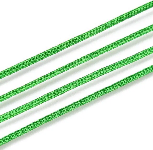 Alt view image 3 of 3 - Nylon String for Bracelets, 0.6mm Nylon Cord Nylon Beading Thread 43 Yards Friendship Bracelet String Chinese Knotting Cord for Kumihimo Necklaces Tassels Jewelry Crafts (Lime Green)
