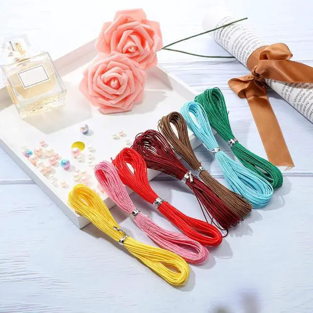 Alt view image 2 of 7 - 40 Colors 1mm Waxed Polyester Cord 437 Yard Waxed Bracelet Cord | 1mm Wax String Cord Waxed Thread for DIY Bracelets Necklace Jewelry Making Friendship Bracelet