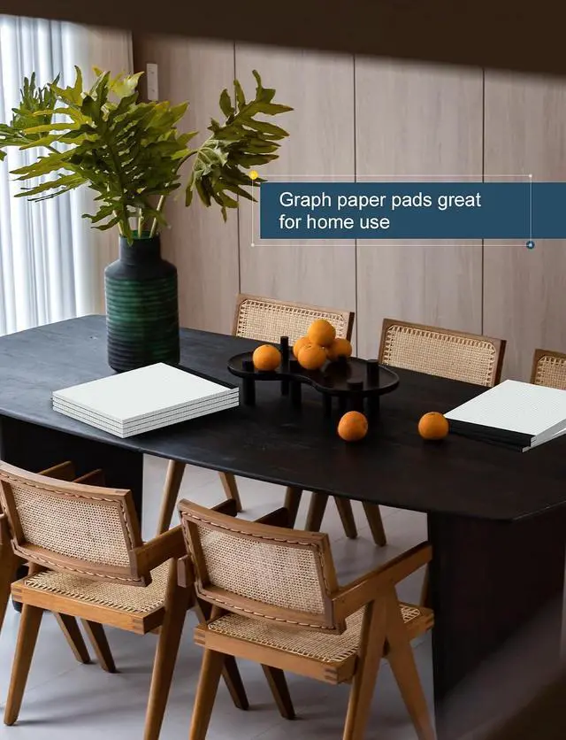 Alt view image 7 of 7 - 2 Pack Graph Paper Pad 8.5 x 11, 4x4 Graph Ruled Grid Paper Pad 8-1/2 x 11 | Blueprint Quadrille Pad, Easy Tears Off, Grid Pad Notebook 8.5 x 11, White 70 GSM Graft Paper, 30 Sheets/Pad