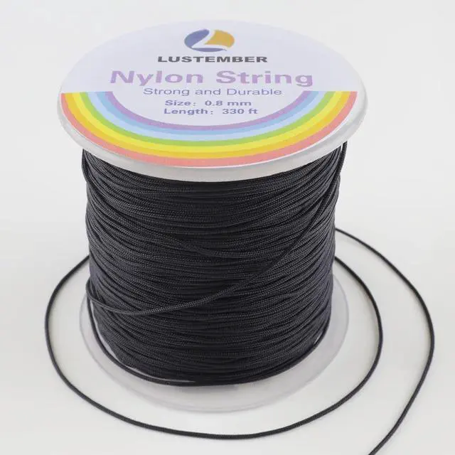 Main image of 0.8mm Nylon String, Strong Bracelet String, Durable Nylon Cord for Jewelry Making, Bracelets, Beading, Necklaces, Rattail Braiding, Kumihimo, Wind Chimes, Blinds and Handicrafts