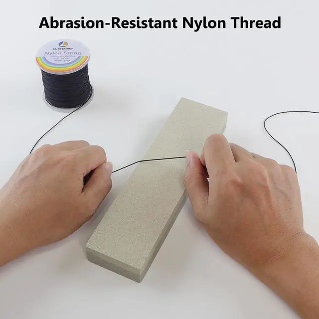 Alt view image 5 of 6 - 0.8mm Nylon String, Strong Bracelet String, Durable Nylon Cord for Jewelry Making, Bracelets, Beading, Necklaces, Rattail Braiding, Kumihimo, Wind Chimes, Blinds and Handicrafts