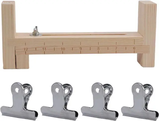 Main image of Paracord Jig Bracelet Maker, Adjustable Wooden Braiding Tool with Clips | DIY Weaving Kit with 4 Metal Clips for Bracelets, Belts, Keychains and Lanyards, Suitable for Beginners