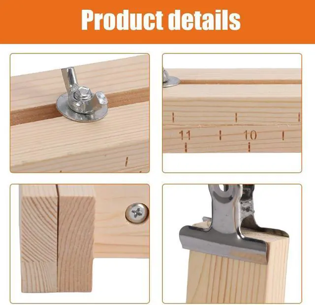 Alt view image 7 of 7 - Paracord Jig Bracelet Maker, Adjustable Wooden Braiding Tool with Clips | DIY Weaving Kit with 4 Metal Clips for Bracelets, Belts, Keychains and Lanyards, Suitable for Beginners