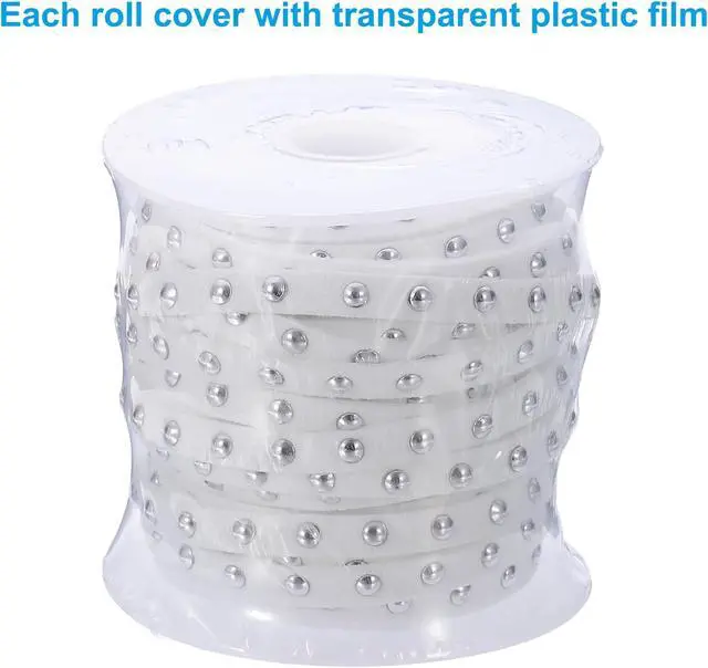 Alt view image 6 of 6 - 32.8ft Studded Faux Suede Cord Rope for Jewelry Making, 5mm Micro Fibre Flat Leather Lace Beading String Ribbon with Rivets, White Silver