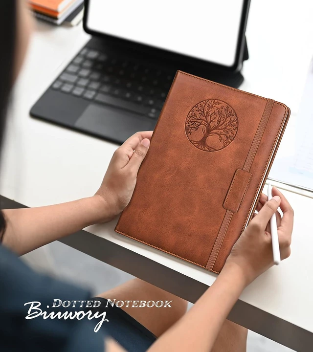 Alt view image 7 of 7 - A5 Hardcover Blank Journal Notebook, Leather Sketchbook for Drawing | 140 Unlined Pages Vintage Notebook, 5.7"×8.3" Travel Diary for Work, School, Art Journal, Daily Writing for Women & Men