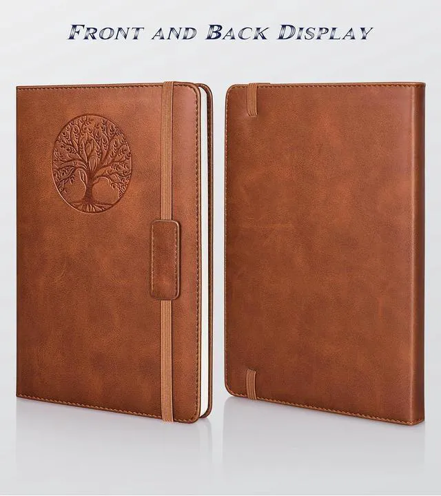 Alt view image 6 of 7 - A5 Hardcover Blank Journal Notebook, Leather Sketchbook for Drawing | 140 Unlined Pages Vintage Notebook, 5.7"×8.3" Travel Diary for Work, School, Art Journal, Daily Writing for Women & Men